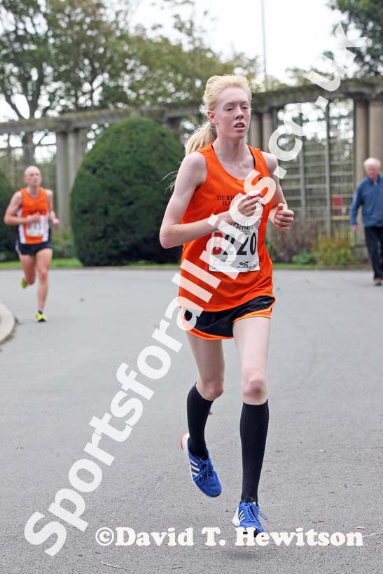 Senior women Durham City 2nd leg runner at the Northern Road Relays, Blackpool.